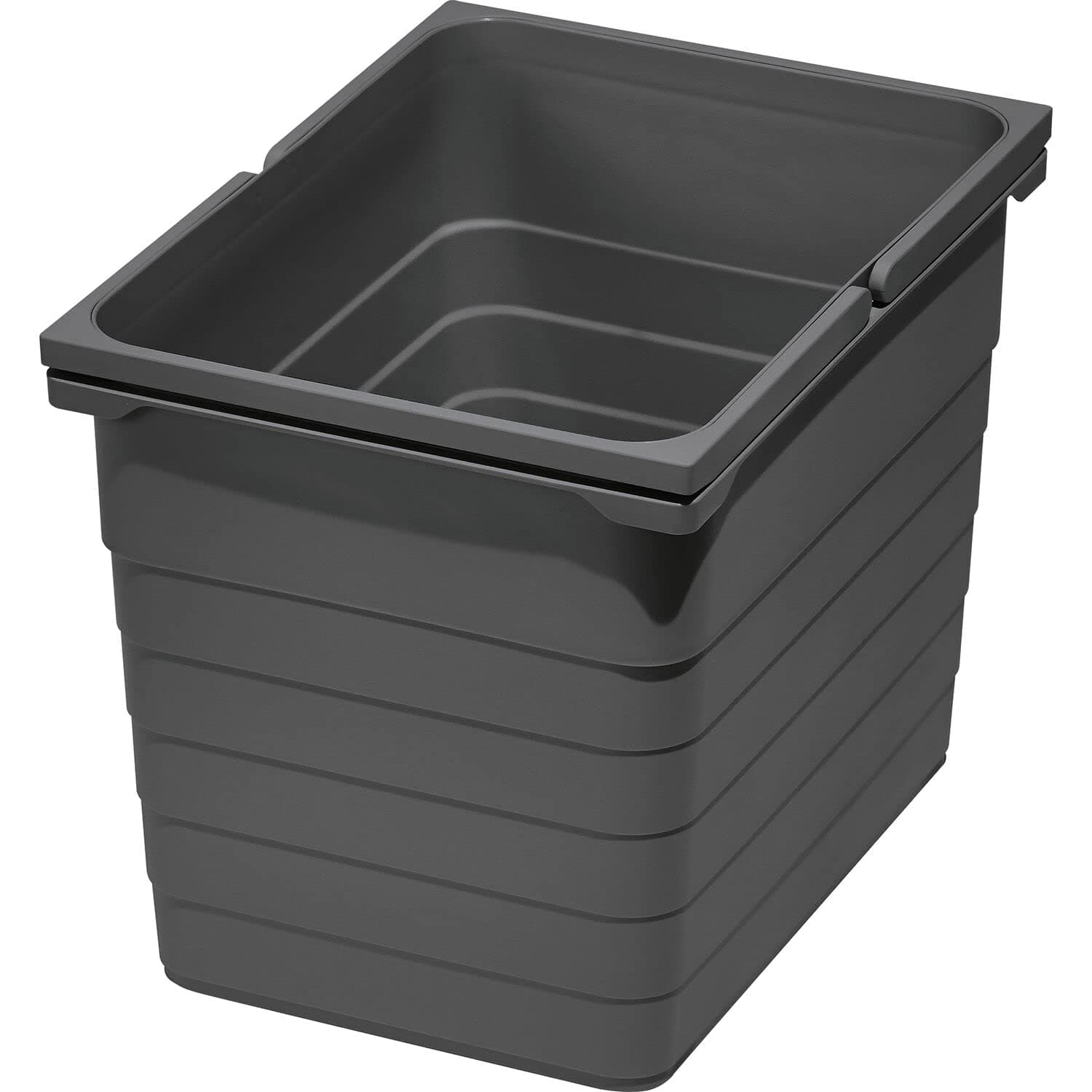 Waste Bin 17 Litres with Handles Plastic Dark Grey