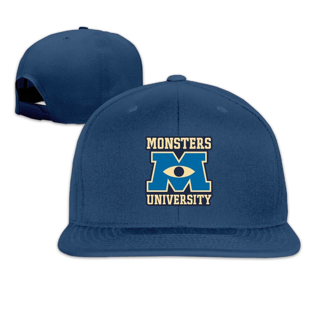 Monsters University Cotton Baseball Caps Snapback Plain Hat Navy Apparel