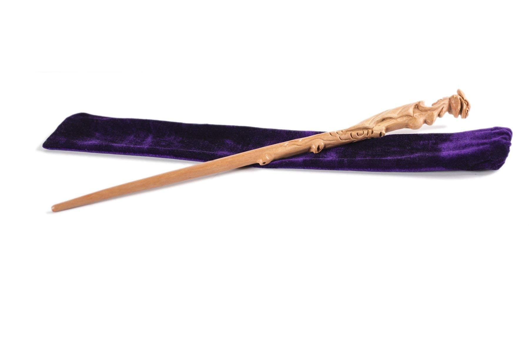 Fine Handcrafted Solid Wood Magic Wand for Witches and Wizards, The Mystic Dragon Dark Wood