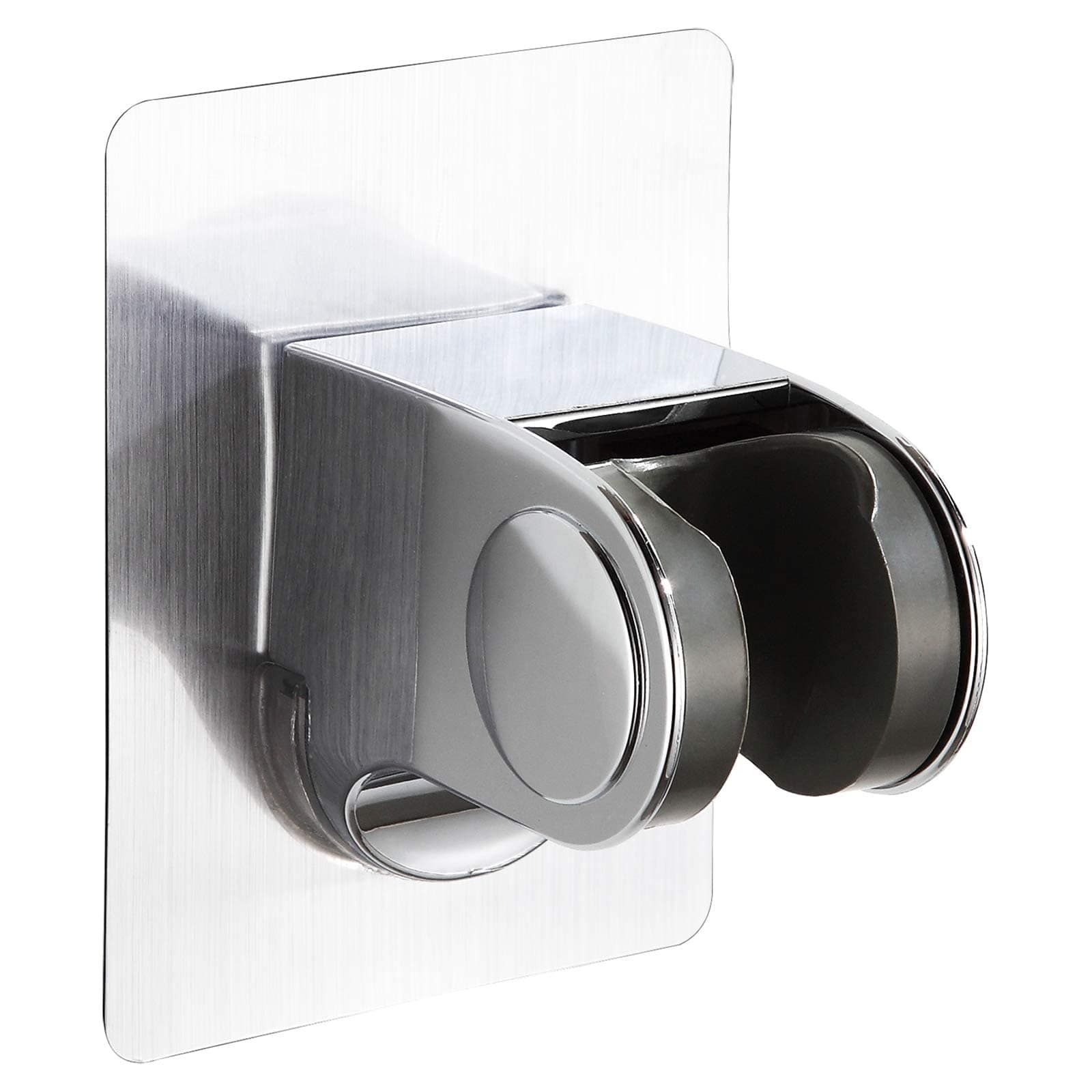 Renva 2pcs Adhesive Adjustable Handheld Shower Head Holder Wall Mount Bracket shower holder for bathroom and toilet Nail and Screw free, no drill Needed for Shower Holder Wall Mount Shower Bracket (2)