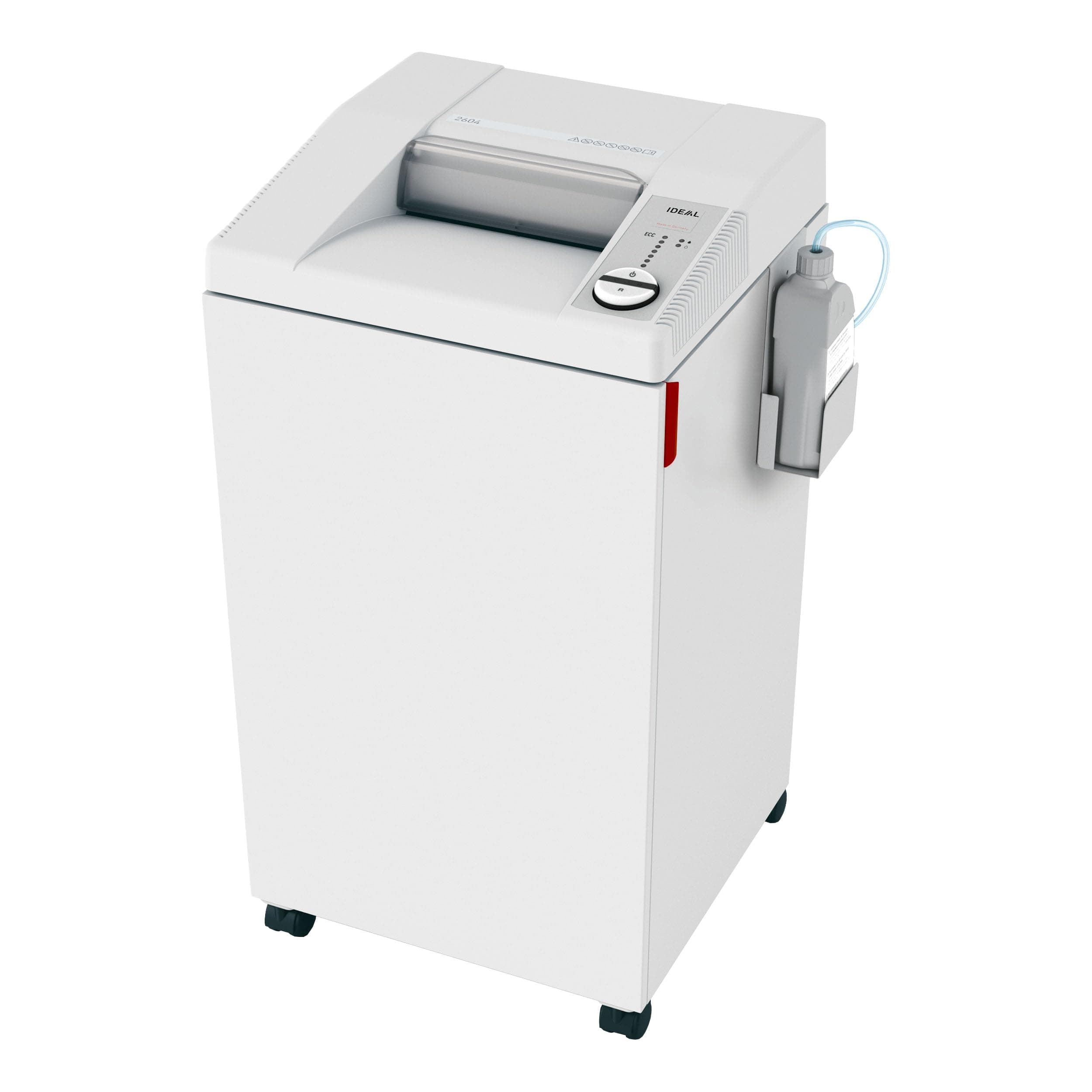 ideal. 2604 High Security Super Micro-Cut Centralized Office Paper Shredder with Automatic Oiler, Continuous Operation , 6–8 Sheet Feed Capacity, 26 Gallon Bin, 1 Horsepower Motor, P-7 Security Level