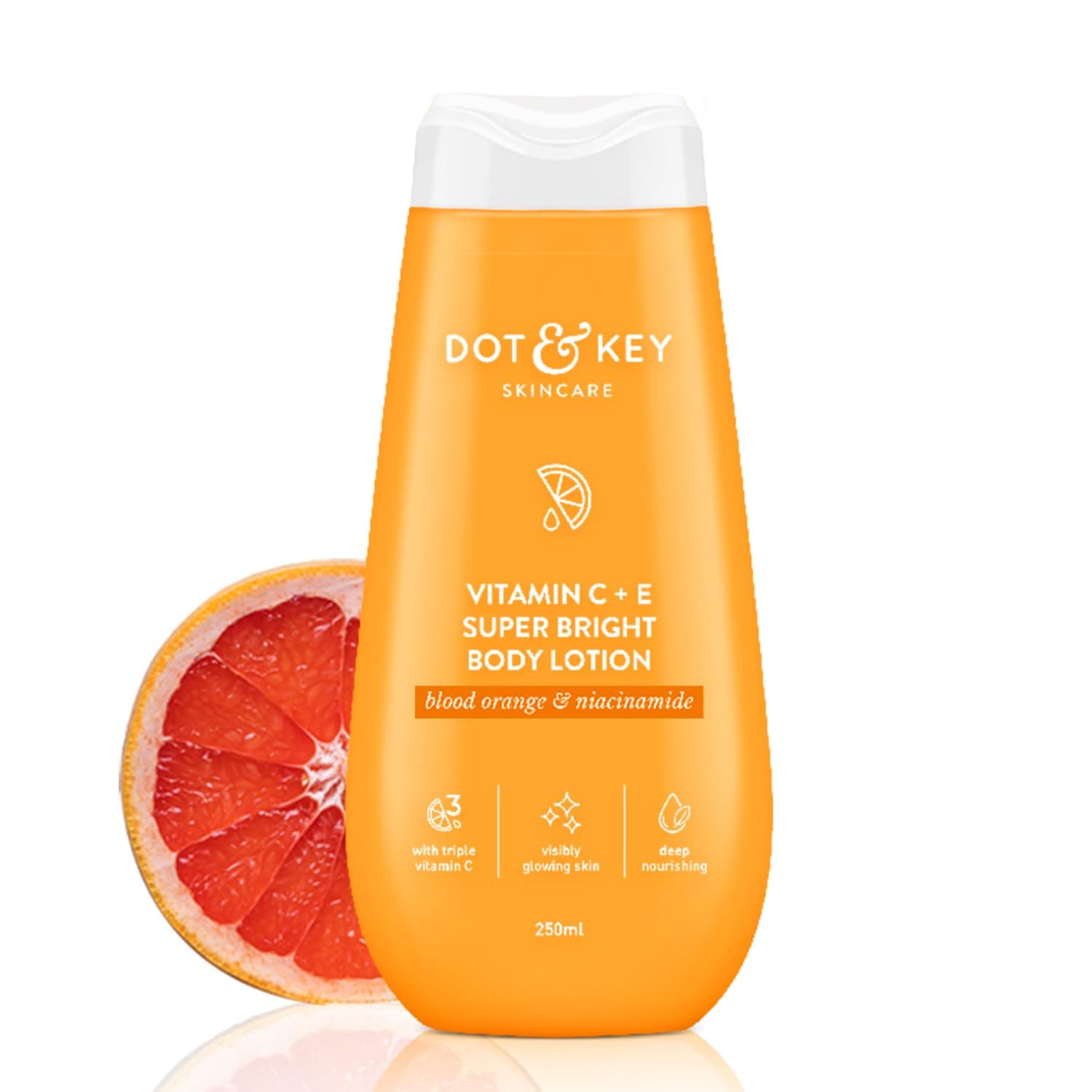 Vitamin C + E Super Bright Body Lotion for Deep Nourishing & Visibly Glowing Skin | Reduces Dark Spots & Tanning |With Triple Vitamin C & Niacinamide | For Women & Men | 250ml