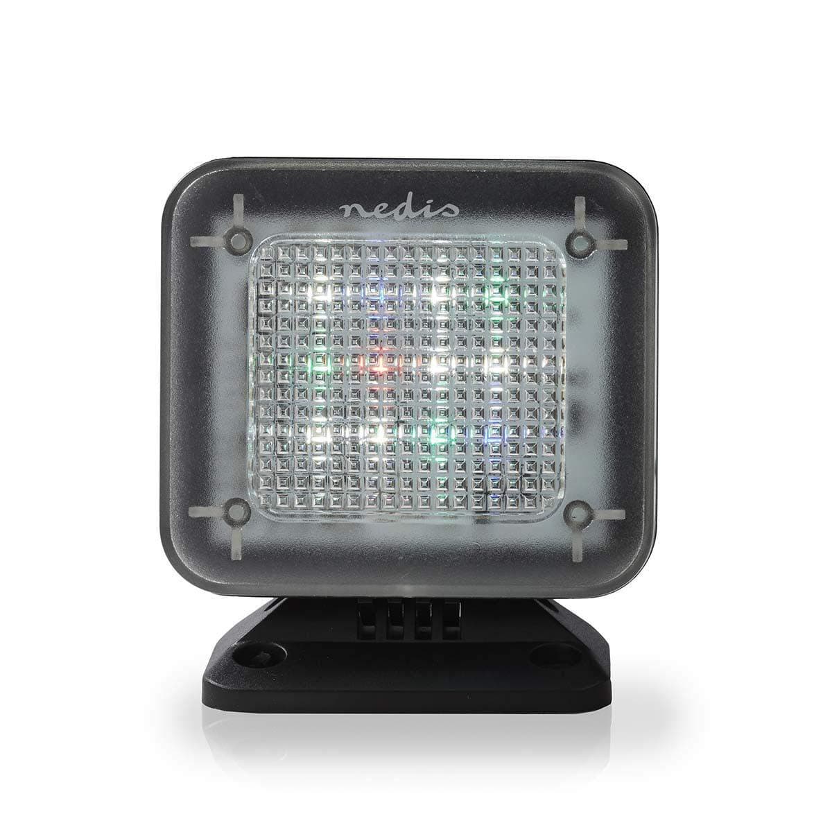 NEDIS TV Simulator Home Security Light with Flashing LED - Deter Intruders - Timer & Dusk Sensor - Low Energy USB Powered