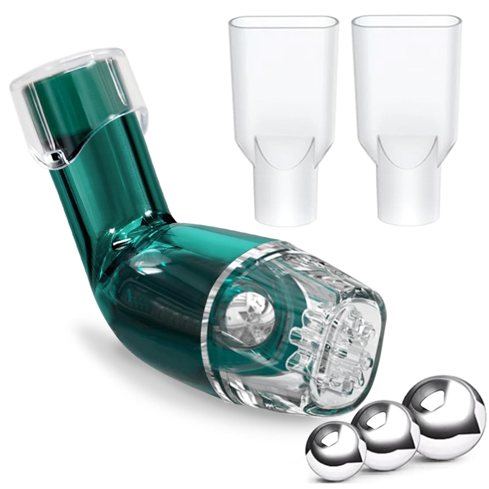 Lung Exerciser Device, Breathing Exercise Device for Lungs, Lung Expansion & Mucus Relief Device (Blue)