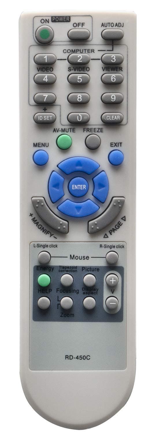 RD-450C Replace Remote For NEC Projector LT150Z LT170 LT180 LT220 LT240 LT280 LT30 LT37 LT375 M260WS+ M260X M260XS M271XG M300WS M300X M300XC NP64 NP700 V300X VT49 VT490 VT491 VT495 VT57 VT660