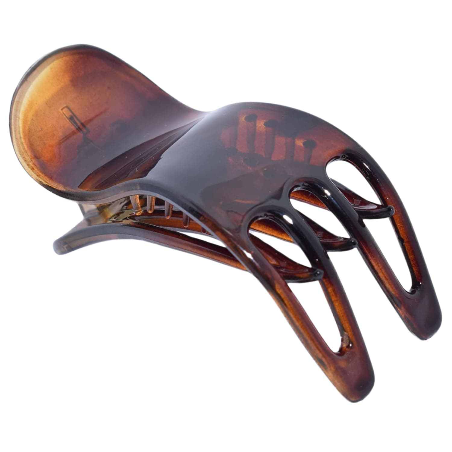 ParcelonaFrench Simply Tortoise Shell Celluloid Medium Side Slide In Jaw Yoga Hair Claw Clip by Parcelona