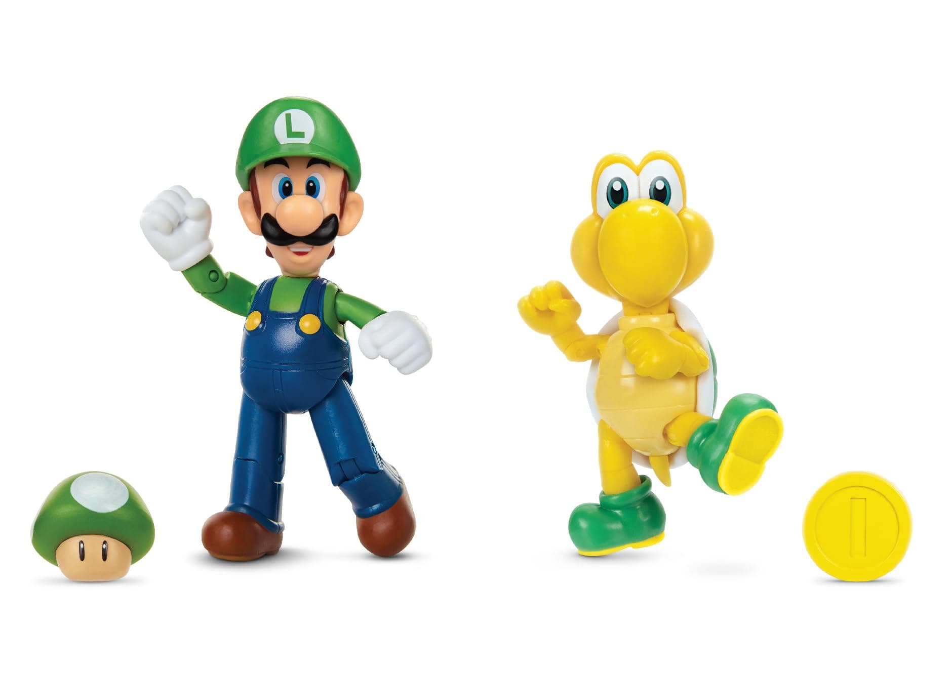 SUPER MARIO Mlec tech Nintendo 4" Figure 2 Pack: Luigi & Koopa Troopa
