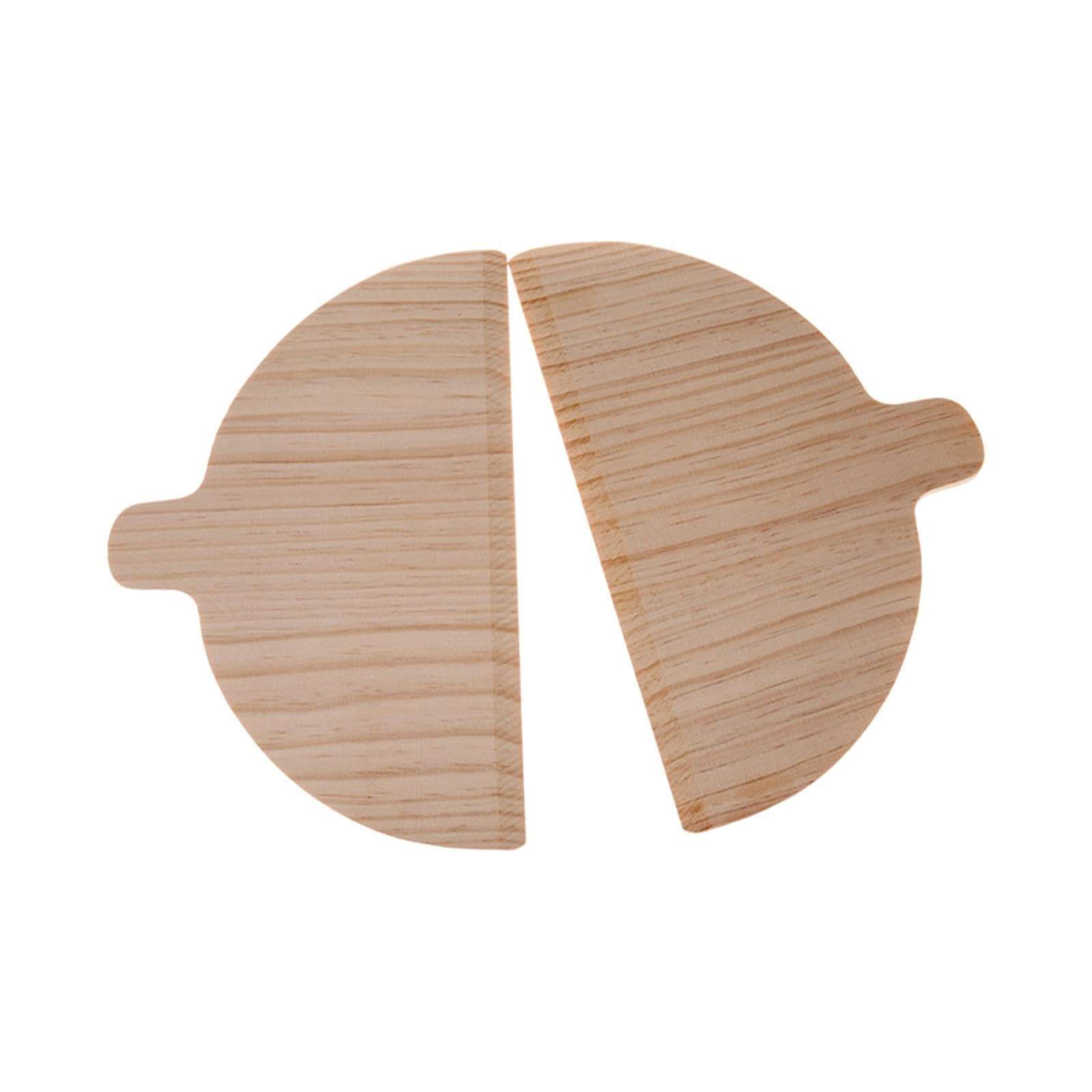 2 Pieces Pizza Peel Pizza Baking Accessories Half Round Baking Tool Solid Wood Pizza Board Pizza Oven Special Tool for Cheese, 28cmx17cmx0.4cm