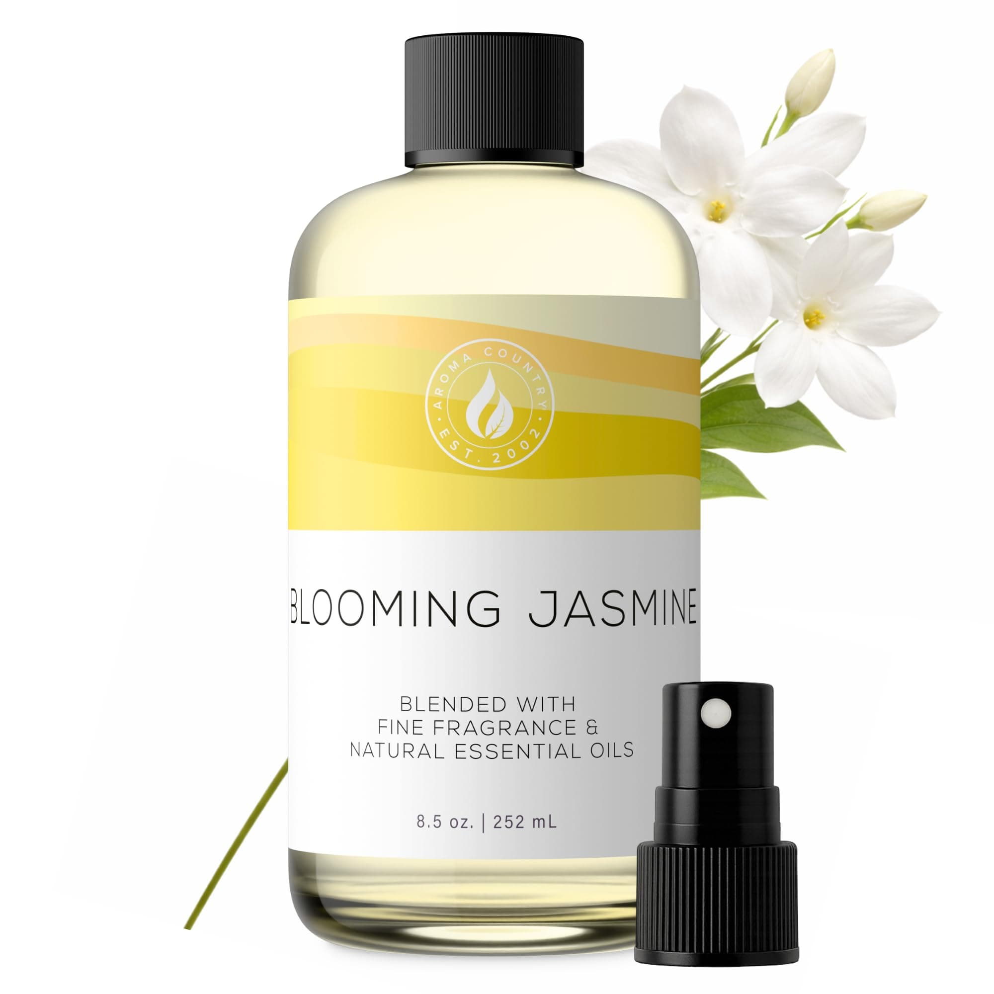 Aroma Country Chameli Blossom Diffuser Oil - Luxury Essential Oils for Diffuser Refill & Air Freshener Room Spray - Long-Lasting & Natural Home Fragrance, Jasmine Scented Oil (8.5 Fl. oz)