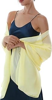 RIIQIICHY Women Shawls and Wraps for Evening Dresses Like Chiffon Silk Scarf Formal Silky Pashmina Shawls for Weddings