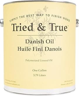 Danish Oil, Gallon - Pure Polymerized Linseed Oil Wood Finish, Ideal for Furniture, Rustic Pieces, & Priming Wood for Other Oil or epoxy-Based Products - Food Safe, Simple, Fast Curing