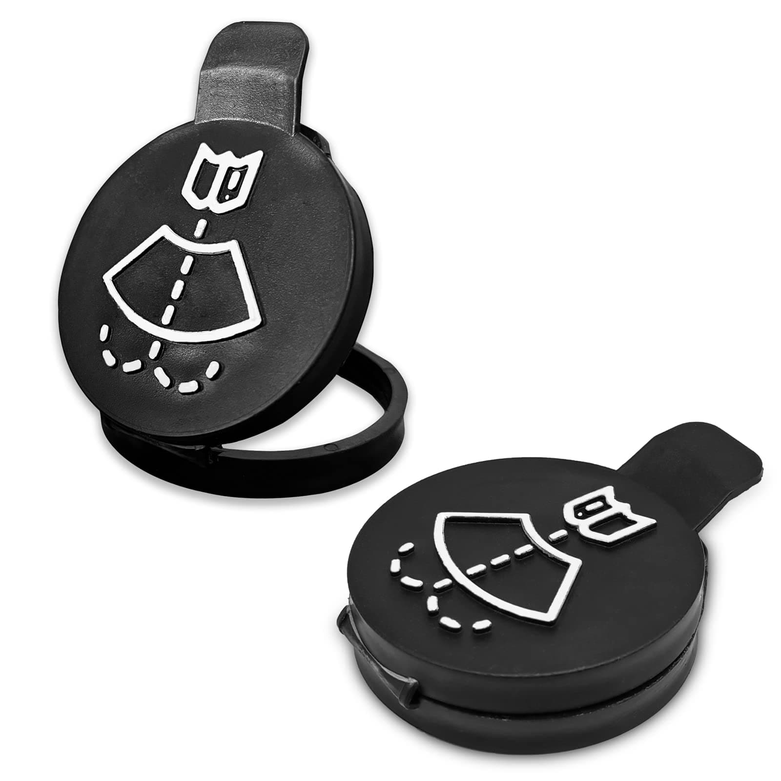 2 Pack Car Wiper Bottle Cover, Windshield Wiper Washer Fluid Reservoir Tank Bottle Cap, Car Wiper Bottle Cover Replacement Cap Compatible with GMC Chevrolet Buick Cadillac, OEM: 12767700, 13227300
