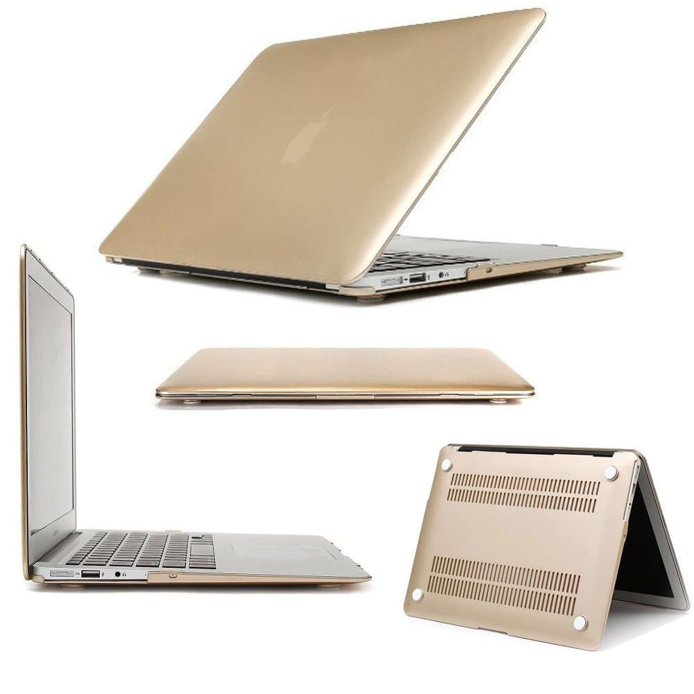 Easygoby Rubberized Rubber Coated Hard Case for 11-inch MacBook Air 11.6" (Models: A1370 / A1465) Shell Cover - Gold