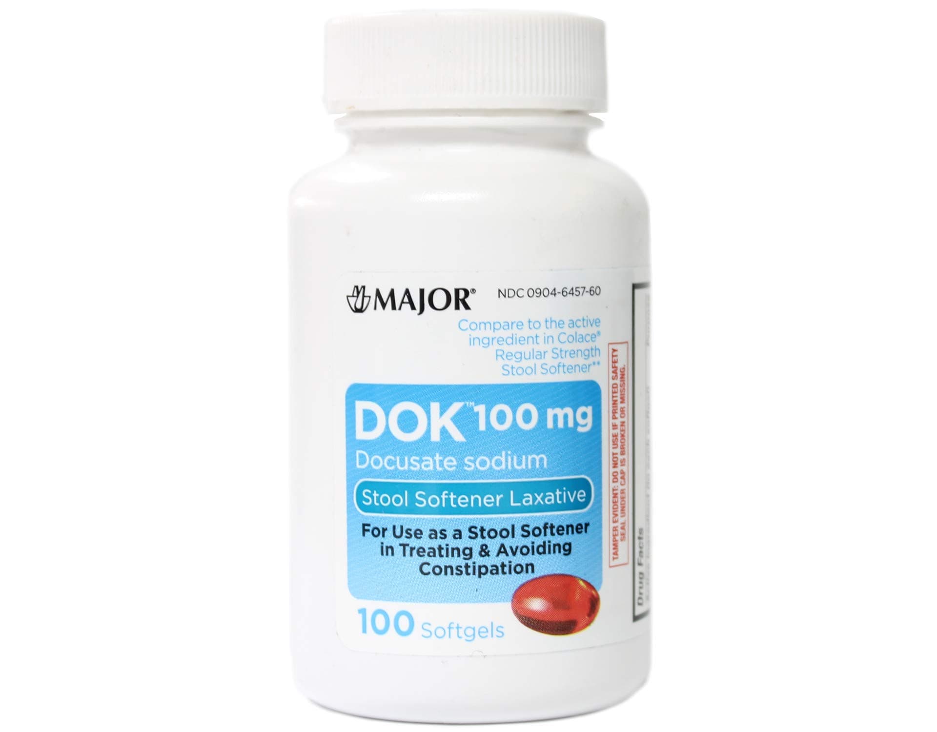 Pharmaceuticals DOK Stool Softener Softgels 100Mg, 100 Count Bottle