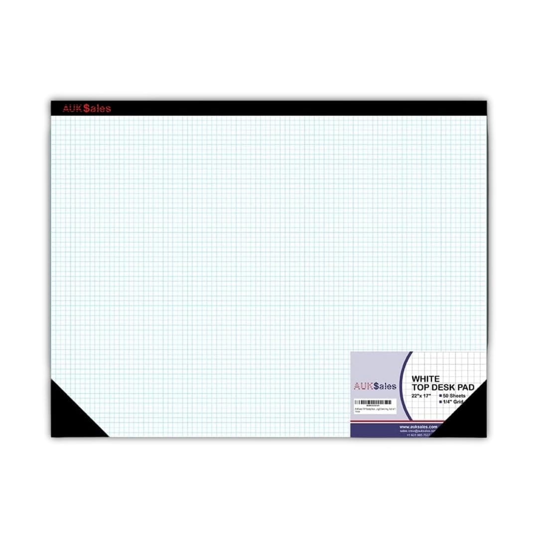 Graph Paper Pad 22"x17", 50 Sheets, 1/4 Inch Grid, 80 GSM, Engineering Drafting Paper for Designers, Blueprint Sketching, Grid-Based Graphing for Architecture, School, Office