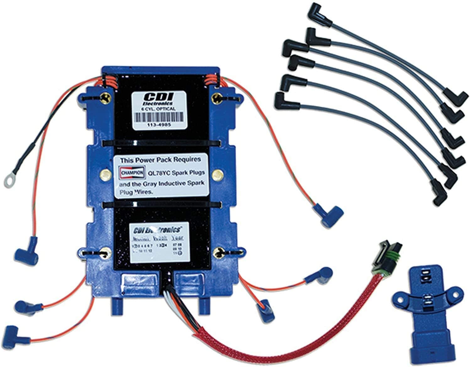 CDI OMC Optical Power Pack With Sensor & Plug Wires 113-6367K 1