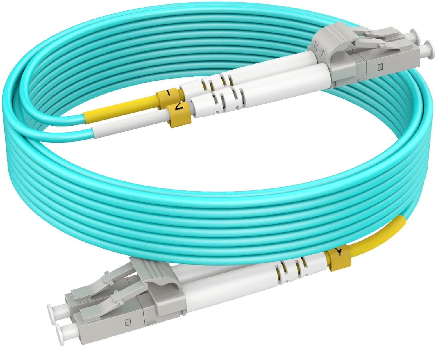20m(65ft) OM4 LC LC Fiber Patch Cables MMF Multimode, Options 0.2m~153m, Fiber Optical Cable Duplex, 50/125μm 40G/100G LSZH 𝙍𝙖𝙢𝙗𝙤𝘾𝙖𝙗𝙡𝙚𝙨