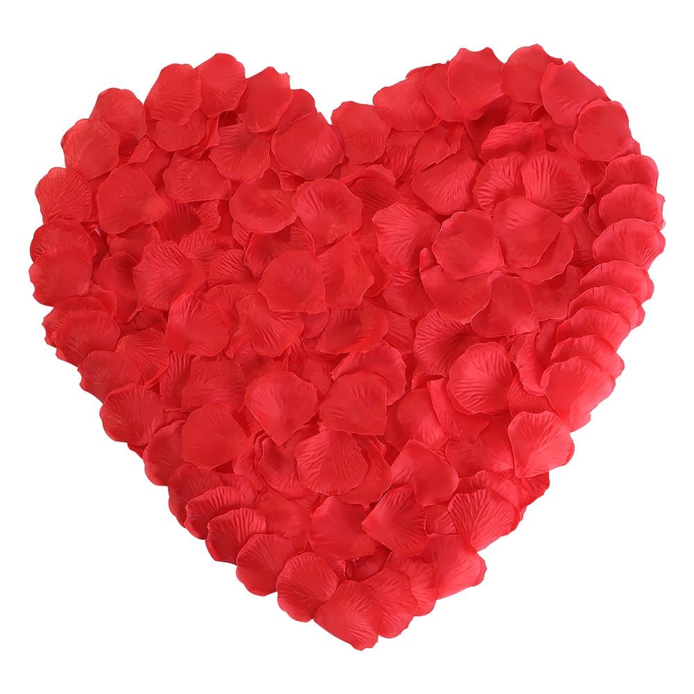 Red Rose Petals Silk Flower for Wedding Proposal Decorations 2000PCS by NewStarFire(Red)