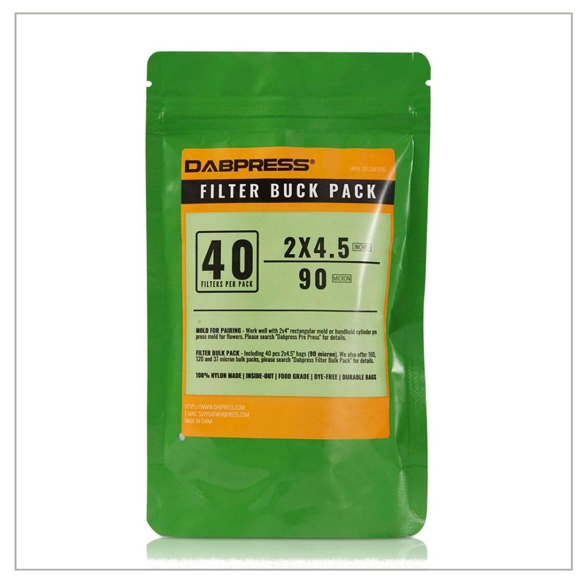 40 Pack 2x4.5 Inch 90 Micron White Nylon Tea Filter Bags