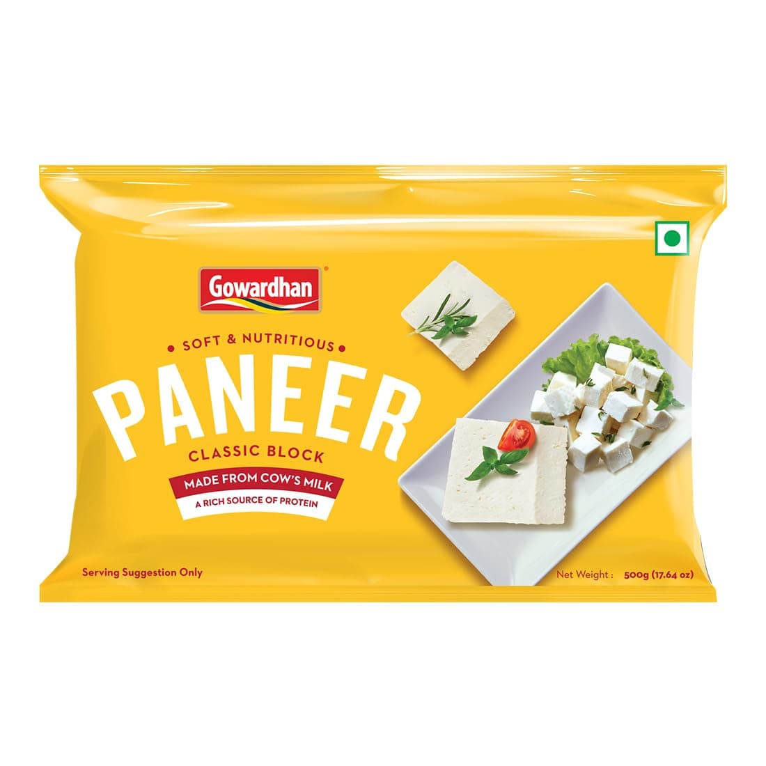 Gowardhan Fresh Paneer Classic Blocks 500g