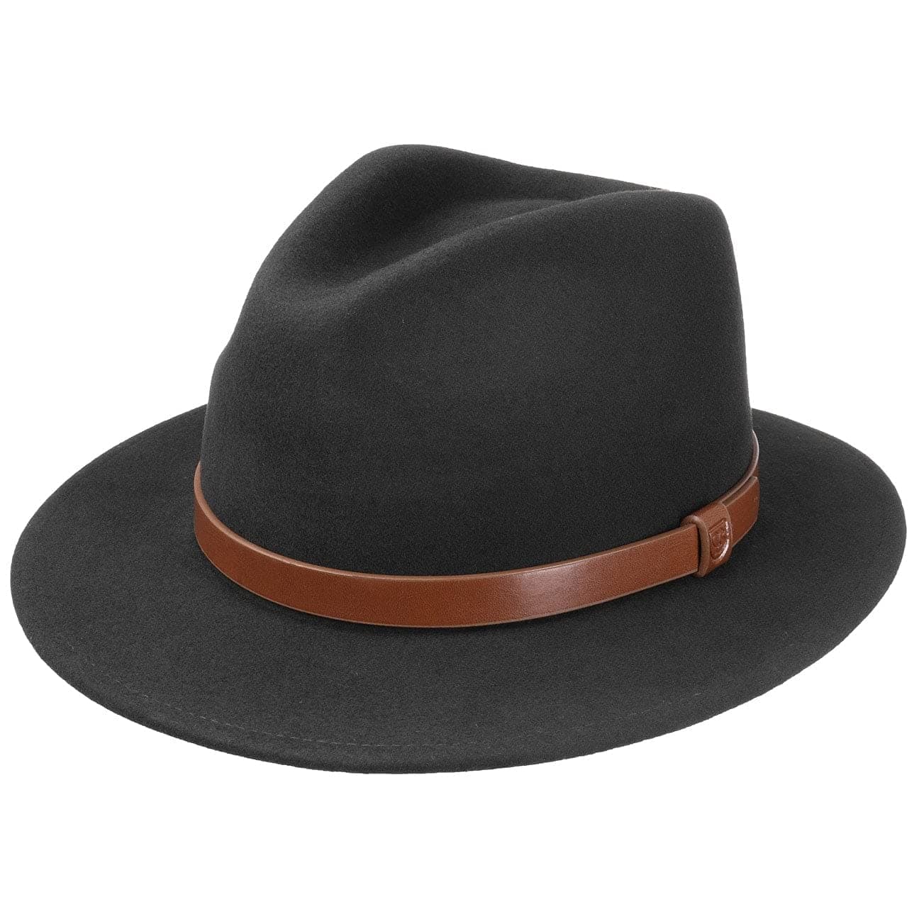 Brixton Men's Messer Medium Brim Felt Fedora Hat