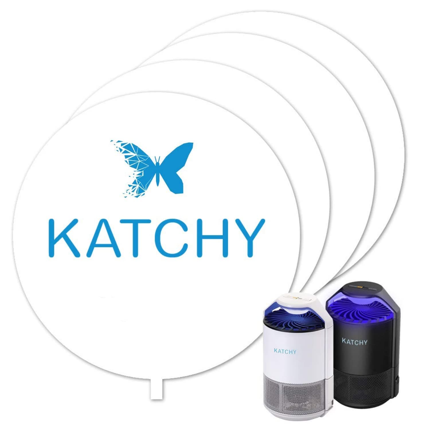 Original and Midnight Glue Board Refills (4 Pack) – Catcher & Killer for Mosquito, Gnat, Moth & Fruit Fly – Indoor Flying Insect Trap Glue Board Refills – Non-Zapper Traps for Buzz-Free Home