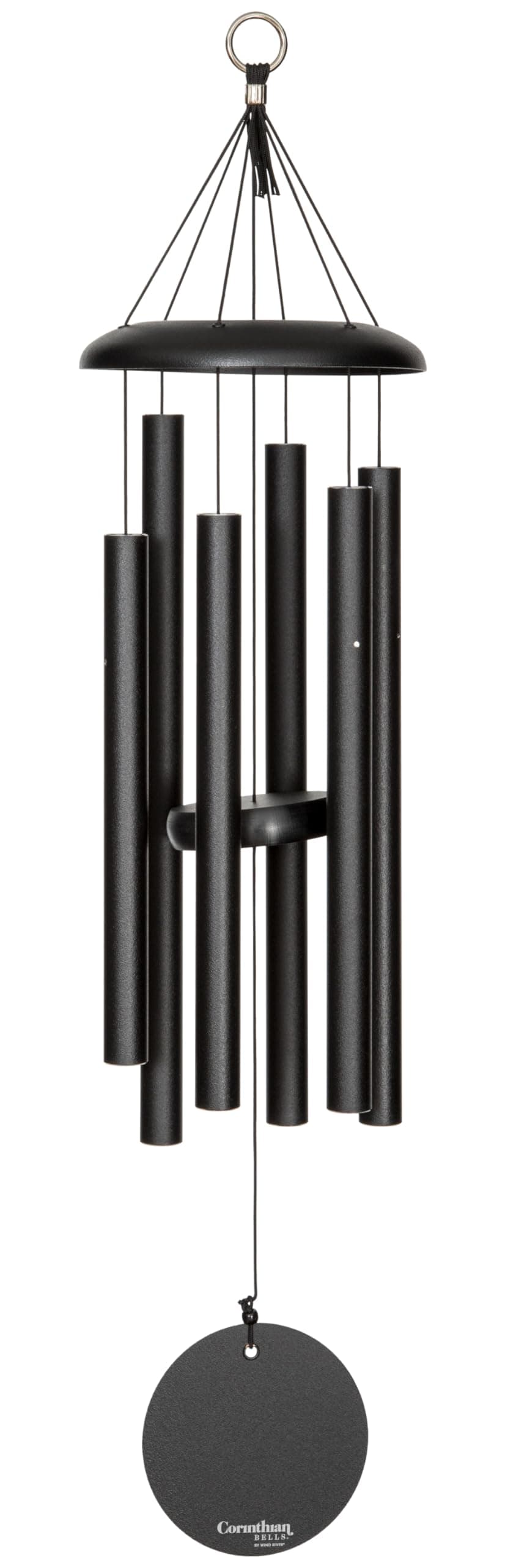 Corinthian Bells by Wind River - 30 inch Black Wind Chime for Patio, Backyard, Garden, and Outdoor Decor (Aluminum Chime) Made in The USA