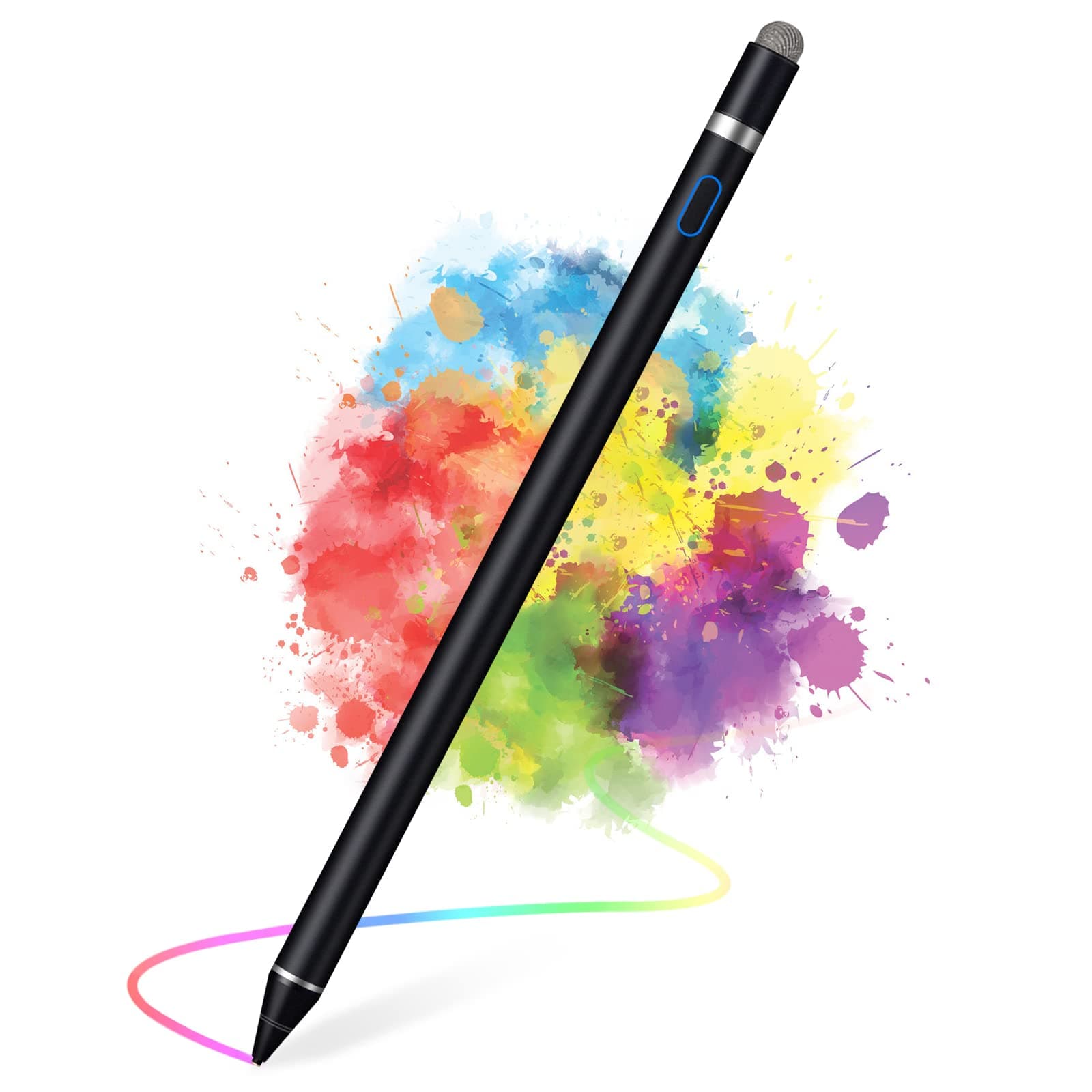 Active Stylus Pens for Touch Screens, Fine Point Smart Digital Pens Compatible with iPhone iPad, Samsung/Android Smart Phone&Tablet Writing Drawing