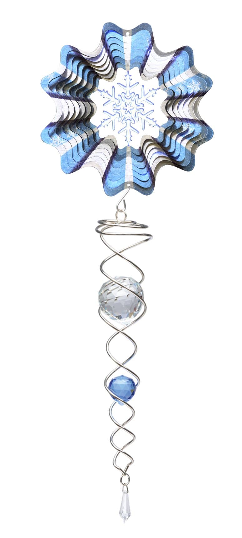 Spin Art spinner, snowflake crystal, tail blue 14 x 5 x 27 cm - CTSF0801.