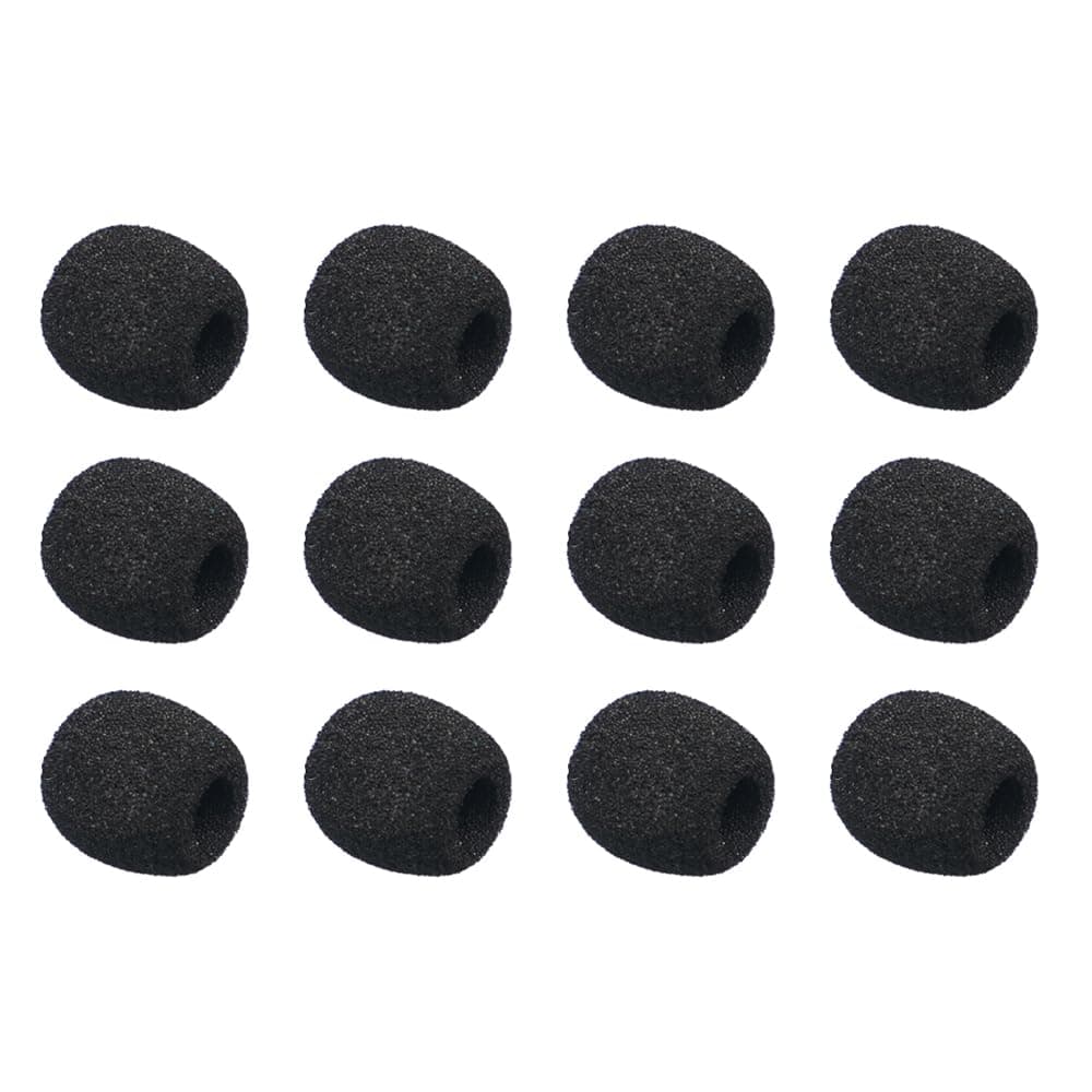 12 PCS Lavalier Microphone Windscreen Foam Cover Lapel Mic Mini Windscreen Cover, Mini Size Foam Windscreen Cover Lapel Microphone Replacement Kit(7mm/0.27" diameter)