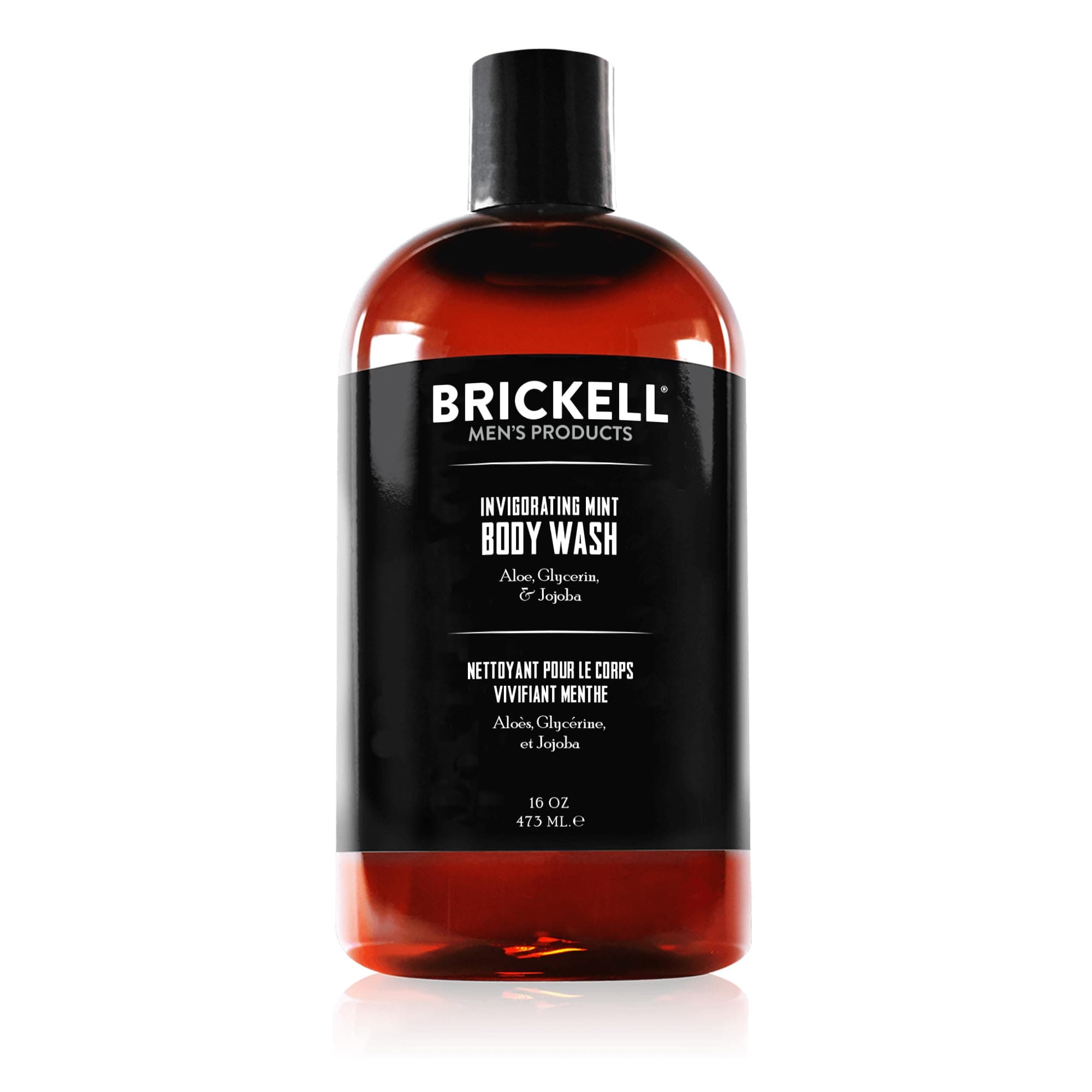 Brickell Invigorating Mint Body Wash, 16 Ounce