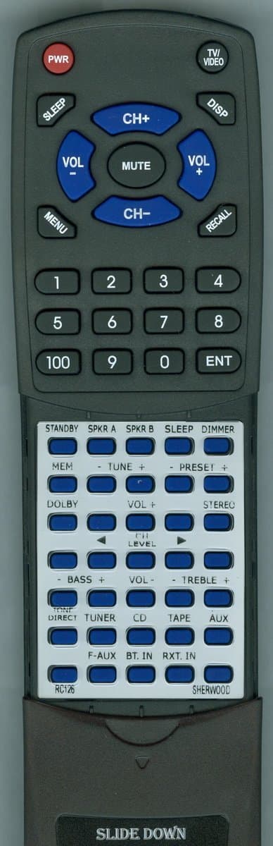 Replacement Remote Control for Sherwood RX4503, RC126