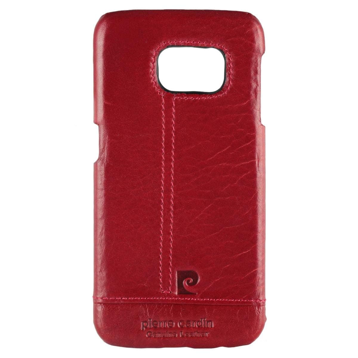 Samsung S6 Edge Leather Mobile Back Cover - Red