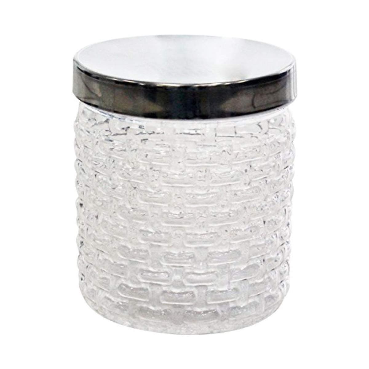 Plastic Food Storage Jar/Canister, Clear Base with Chrome Effect Lid, 1.70L