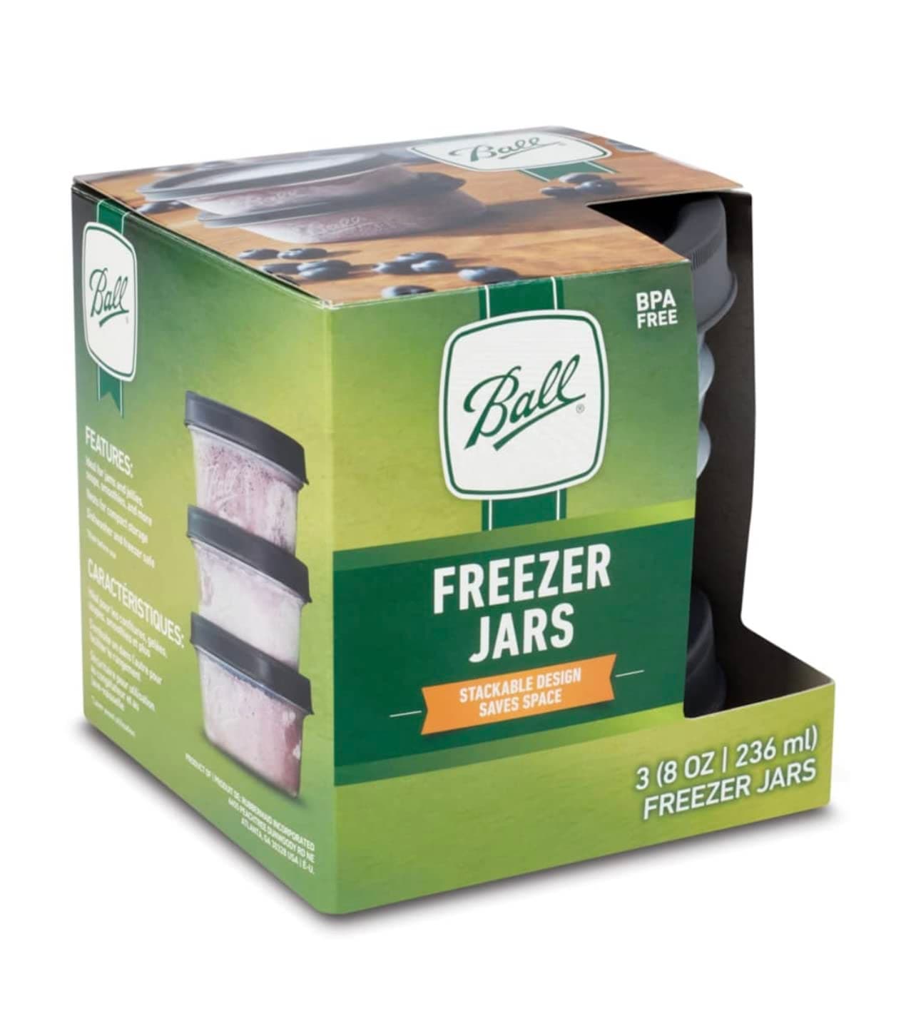 Freezer Jars 8 oz Half Pint 3pk
