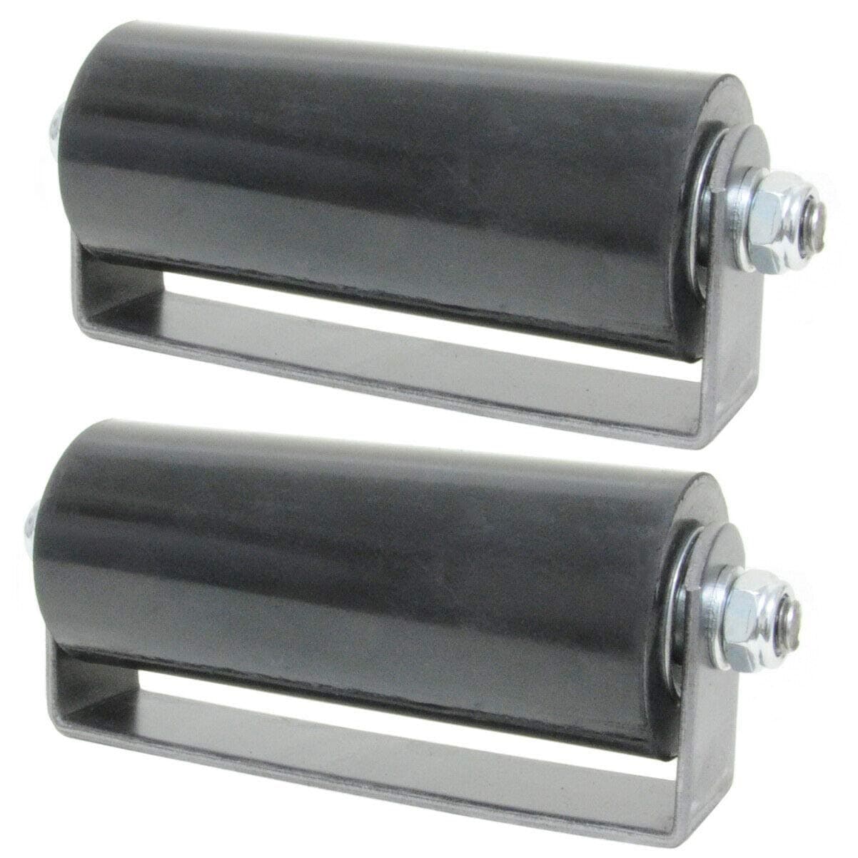6" Sliding Gate Guide Roller Hard Rubber Roller with Removable Axle Bolt Pair #PGS18