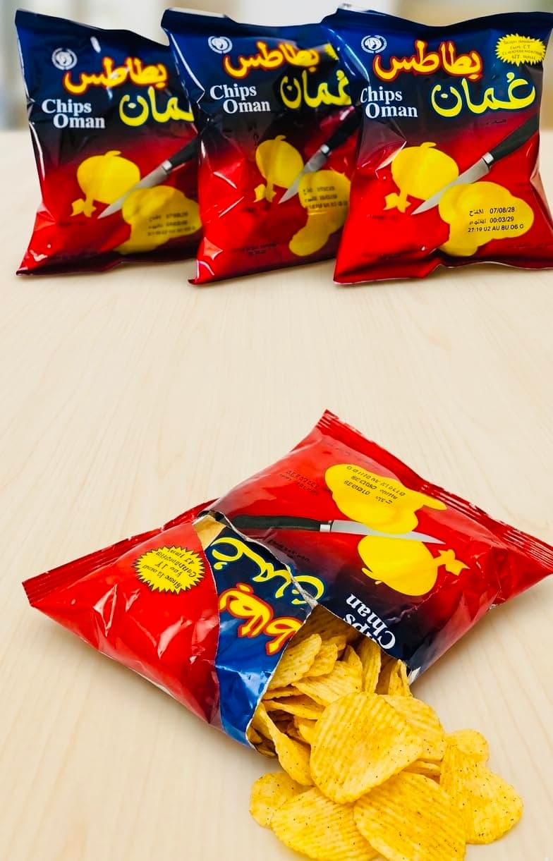 Oman Chips, Chilli Flavour Potato Chips, 15 gm (Pack Of 3)