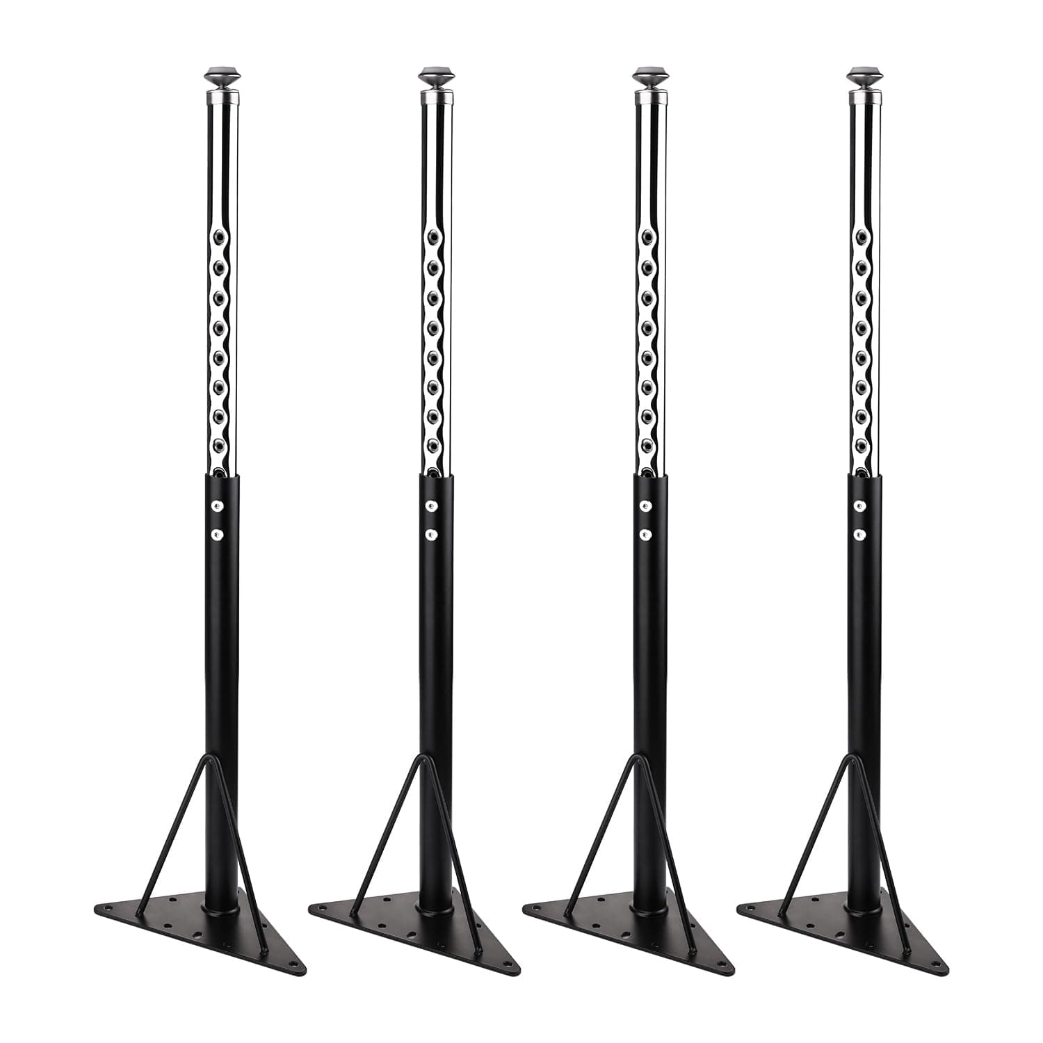 KAZAKA Adjustable Table Legs, 20-30 inch for Activity & Office Tables - Set of 4 (Black)