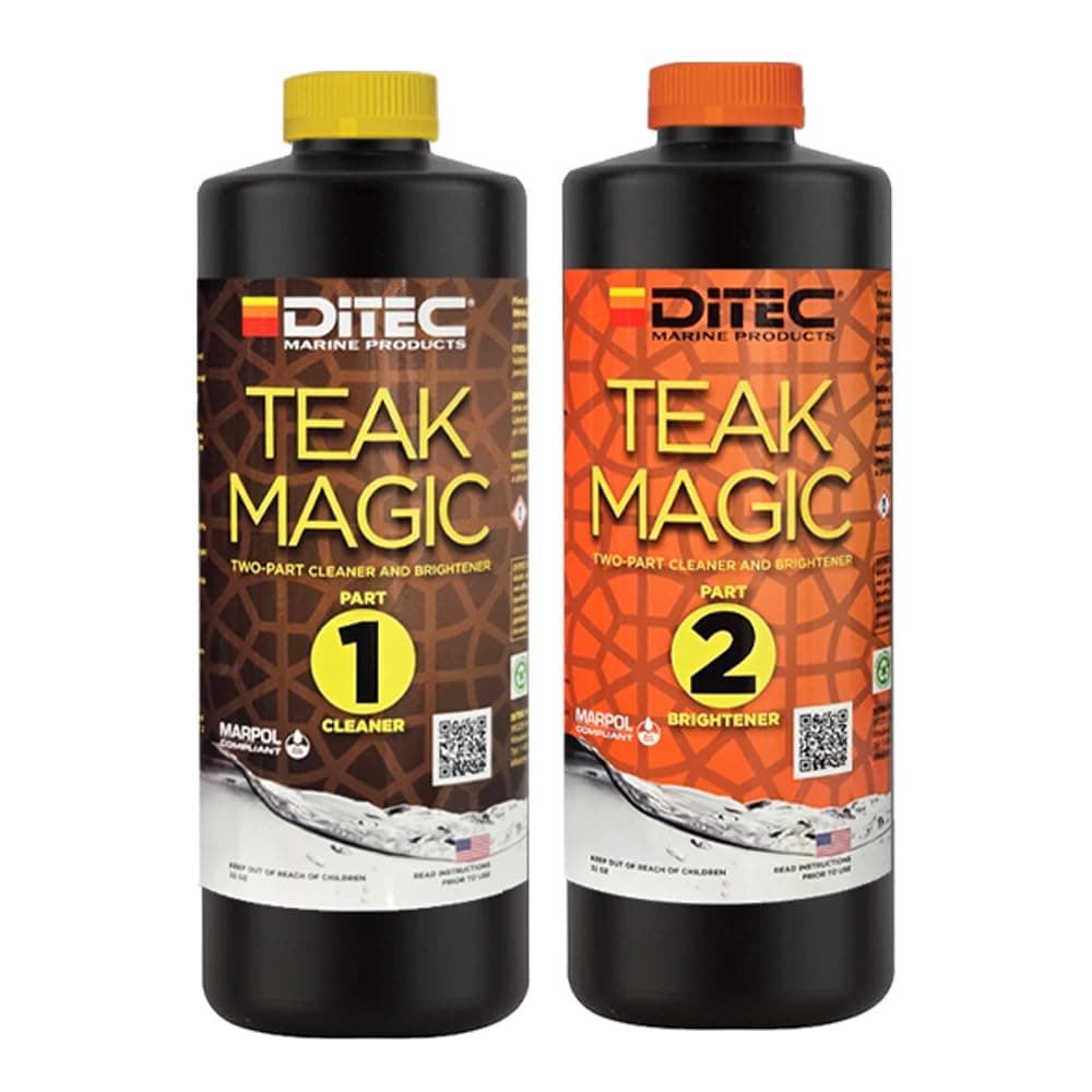 Teak Magic Marine Premium, Safe, Non-Destructive, High Performing Two-Step Gel Cleaner and Brightener for Wood Restoration without Sanding