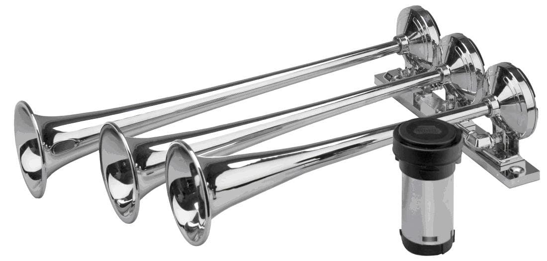 Wolo (843) Orient Express Train Horn with Direct Drive Compressor - 3 Trumpets