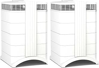 HealthPro Compact XE Air Purifier - 2-Pack - Compact HyperHEPA Filtration for Rooms up to 2480 sq ft - Allergens, Smoke, Dust, Mold, Pet Dander, Swiss Made, WiFi Enabled