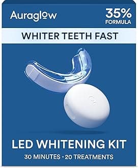 Teeth Whitening Kit, LED Accelerator Light, 35% Carbamide Peroxide Teeth Whitening Gel, 20+ Whitening Treatments, Whitens up to 10 Shades in 7 Days