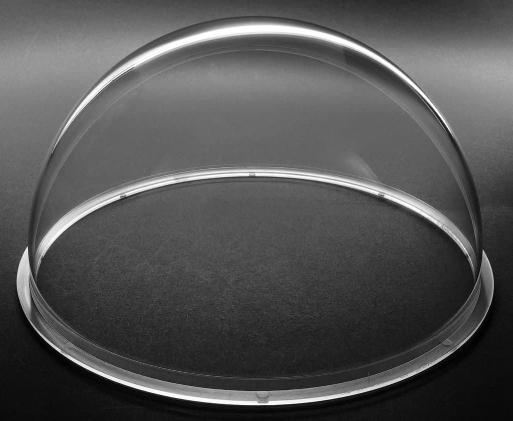 JMXAcrylic/PC CCTV Camera Dome Cover Security Camera Housing Skylight Window Pet Dog Fence Window (5.7 Inches, Transparent)