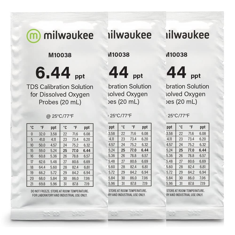 Milwaukee 3X 20ml 6.44 PPT TDS Calibration Solution