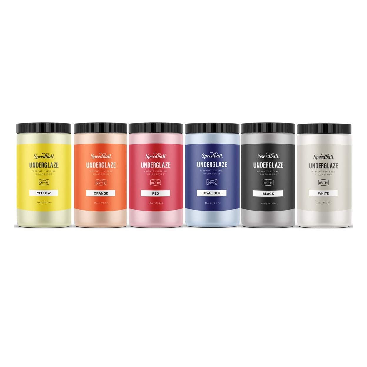 Speedball 001079 Underglaze School Pack, 6 Pack, 16 oz, Multicolor