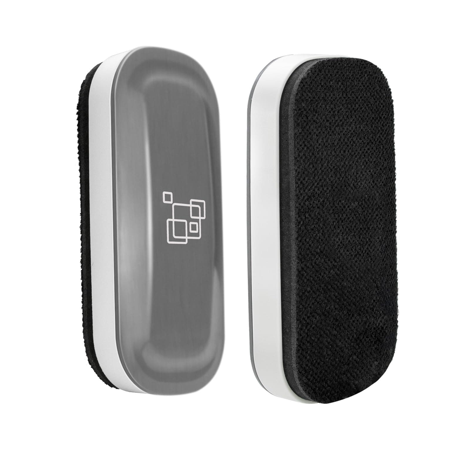 Dry Erase Eraser, Magnetic White Board Erasers - 2 Pack, Glass Whiteboard Eraser for Office and School Supplies (Gray)