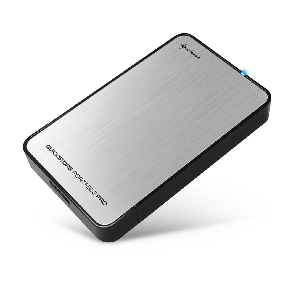 Sharkoon Quickstore Portable External Hard Drive Case SATA 6.4 cm/2.5 Inches USB 3.0 Silver