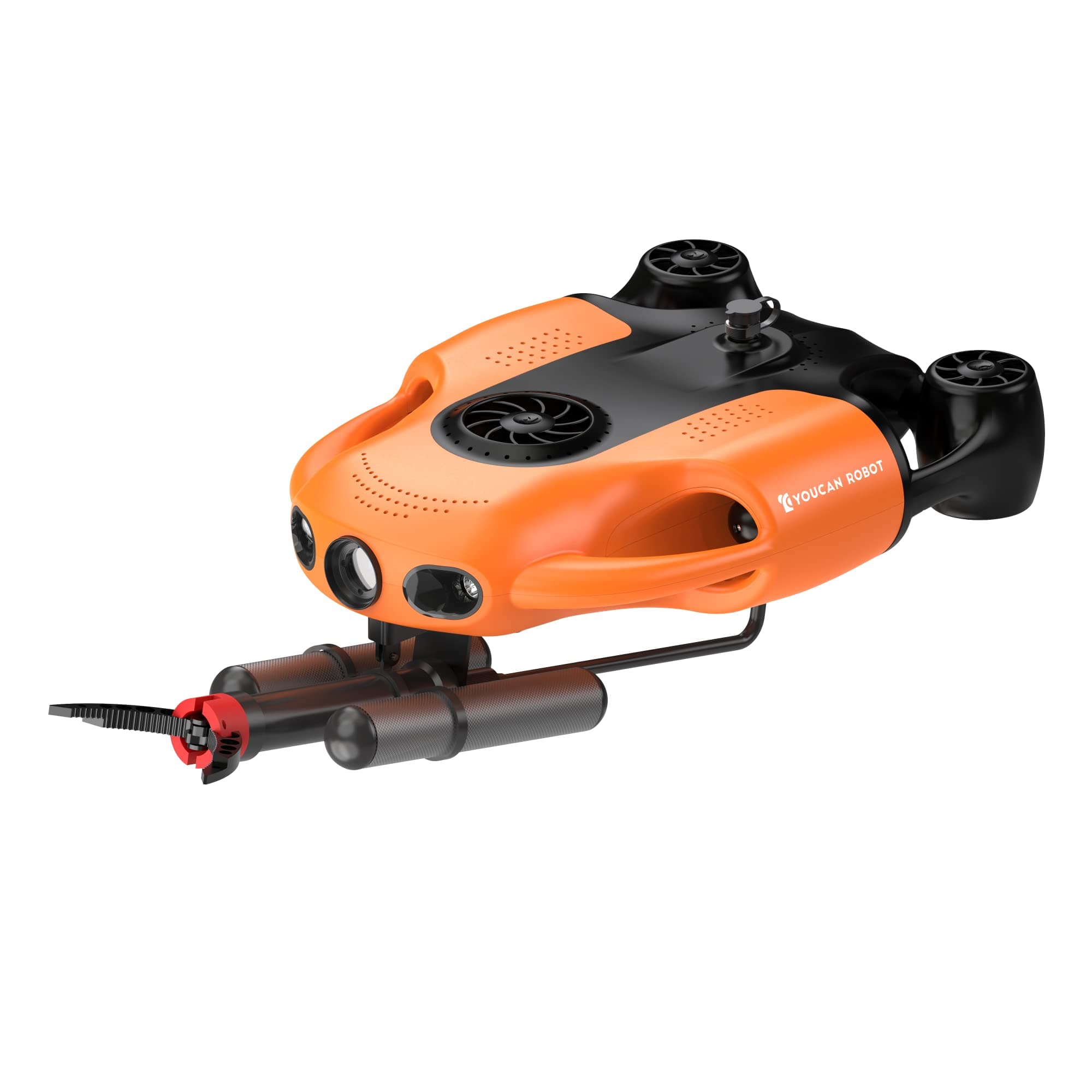 BW Space Pro Max Underwater Drone with Robotic Arm Claw 4K UHD Camera Remote Control Dive to 330ft Real-Time Viewing Stable Signal RC Submarine,ROV (Orange with Tether of 100m)
