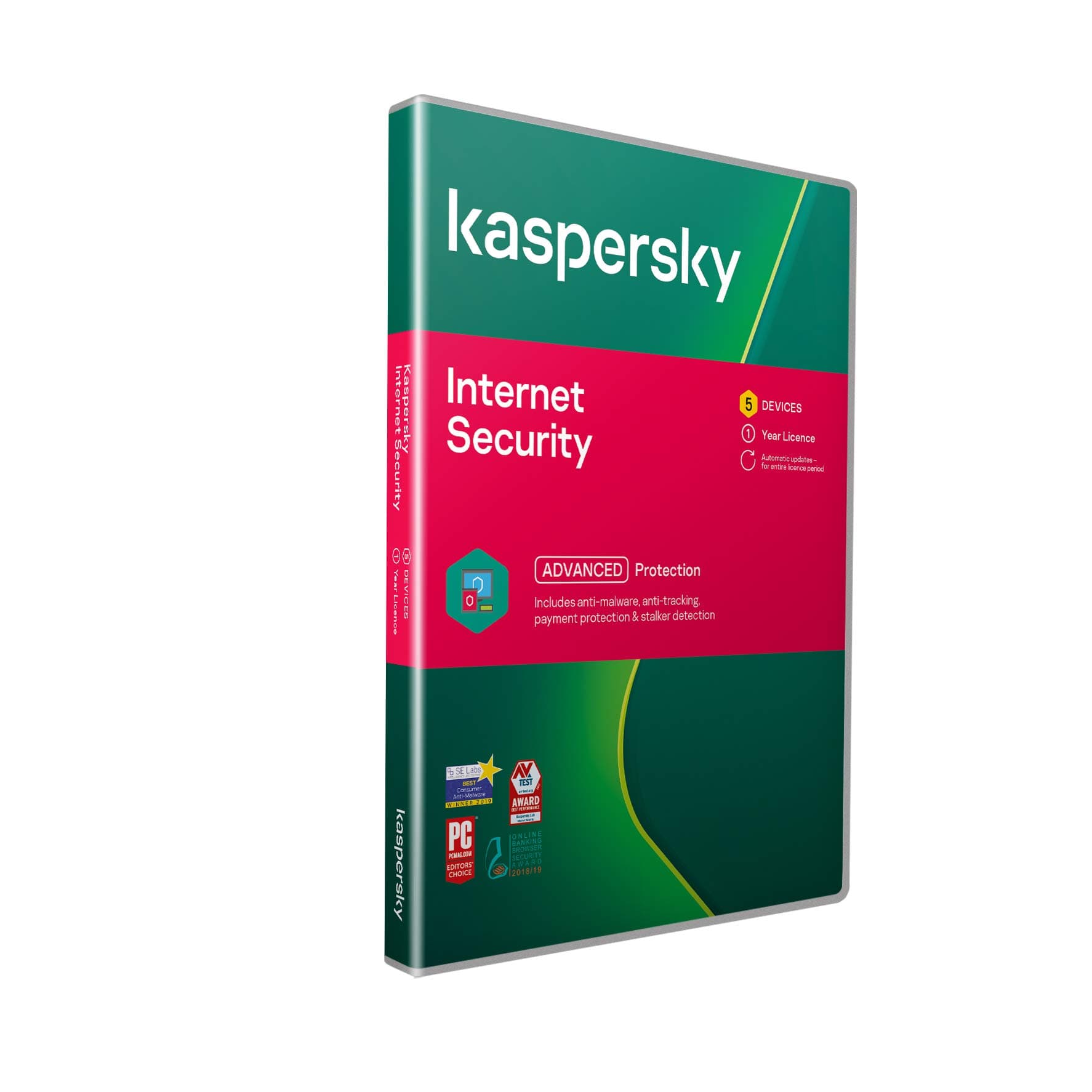 Kaspersky Internet Security 2021 | 5 Devices | 1 Year | Antivirus and Secure VPN Included | PC/Mac/Android | UK Activation Code by Post