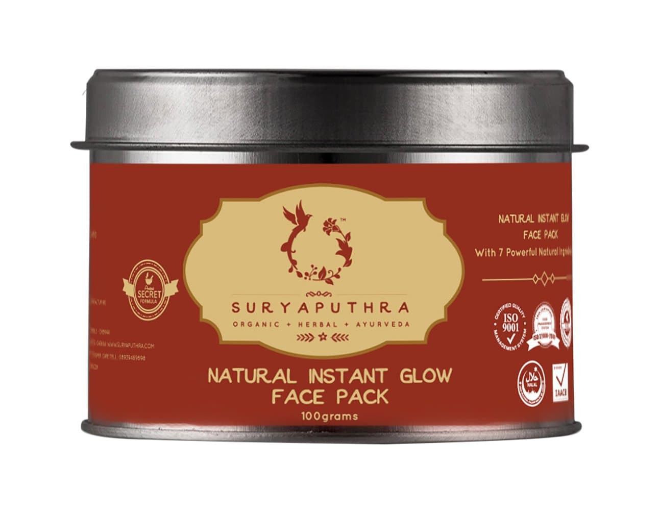 Suryaputhra Natural Instant Glow Face Pack, 100 Grams